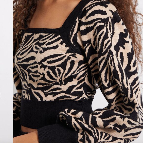 MINKPINK Intazia Cropped Sweater - Picture 2 of 3